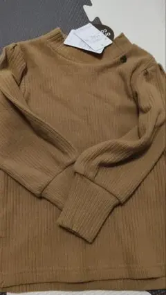 プティマインオーガニックコットン 長袖カットソー 100cm ブラウン