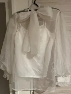 リリーブラウン　オーガンジーブラウス