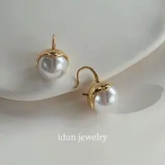 パールピアス 真珠 ゴールド パール エレンガス 上品 かわいい おしゃれ
