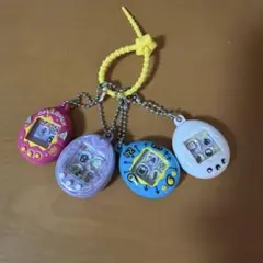 初代たまごっち 1997 スケルトンブルー トリプルキャラコットキー