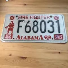 レア‼️アメリカ　消防士　ナンバープレート　アラバマ州　fire fighter 激レア‼️アメリカ 消防士 ナンバープレート アラバマ州ライセンス