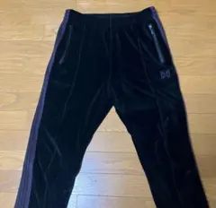 NEEDLES ベロア トラックパンツ ブラック パープル