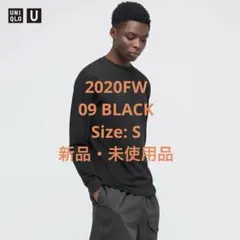 【2020FW】ヒートテックコットンクルーネックT　09 BLACK　Sサイズ