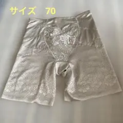 しまむら　ソフト補正　綺麗な総花柄　ロングガードル70 シルバー色のサムネイル