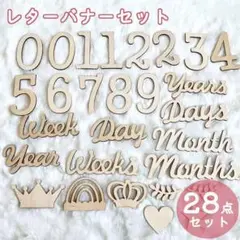 28点セット　月齢フォト　ニューボーンフォト　木製　レターバナー　マンスリー