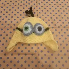 ミニオン　ニット帽　ハンドメイド　帽子
