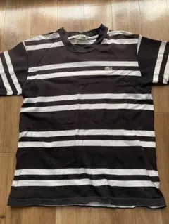 【値下げ〇】ラコステ 半袖ポロシャツ 黒白ストライプ