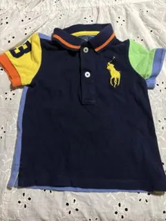 【美品】ラルフローレン ビッグポニー マルチカラー ポロシャツ 12M 80cm