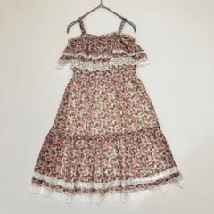 レストローズ ローズ 2WAY レースフリル ティアードチュニックブラウス