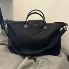 新品大容量LONGCHAMPトートバッグ 2way ボストンバッグ ブラック