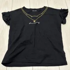 GLOBAL WORK 黒 Tシャツ 120サイズ ネックレスデザイン