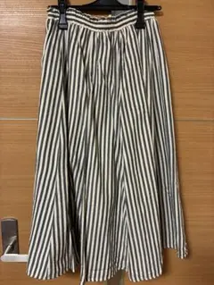 Samansa Mos2 ストライプ柄ロングスカートのサムネイル