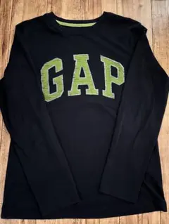 GAP ブラック ロゴ入り 長袖