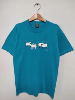 80s USA製 アート アニマル ひつじ シングルステッチ Tシャツ