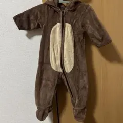 babyGAP ブラウン　足つきベアーロンパース　0-6Ｍ　60cm