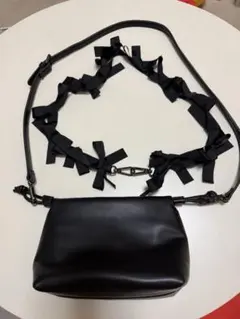 カンペール◇カティリボン ショルダーバッグ◇ブラック◇2way使用で