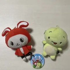 まいぜんシスターズ ぬいぐるみポーチ 缶バッジ 3点セット