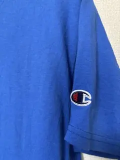 Champion 青 Tシャツ