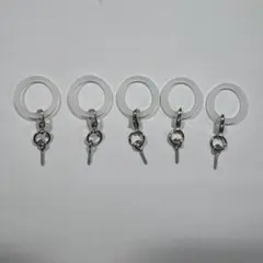 めじるしアクセサリー シリコンリング付きヒートン ネジ 金具5個セット