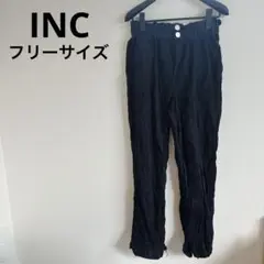 1点もの✨️INC 【フリーサイズ】ブラック カジュアルパンツ ウエストゴム