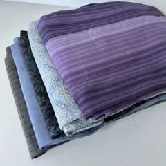 紬 着物 正絹 5着 着物まとめ売り 着物リメイク材料 S-3814