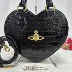 【未使用級】ヴィヴィアンウエストウッド オーブ 2way バッグ ハート クロコ