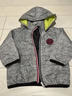 中綿フルジップ　ジャケット　アウター　グレー　サイズ100