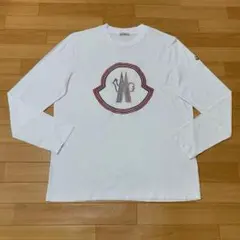 美品★モンクレール　デカロゴ　ホワイト　XL長袖Tシャツ　国内正規品 5S350のサムネイル