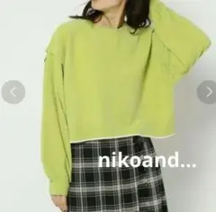 【nikoand...】モールラインニットプルオーバー