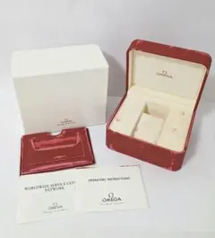 空箱】OMEGA オメガ ヴィンテージ 赤 時計用BOXのみ 付属品 D115