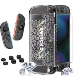 Switch 2ケース ＋Switch 2ガラスフィルム１枚＋親指キャップ６枚