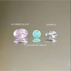 多色性観察ルースセット【B】 紫サファイア　グランディディエライト　ゾイサイト