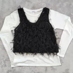 【WEB限定】シアーロンT×チュール2wayベストセット アーバンリサーチ 黒