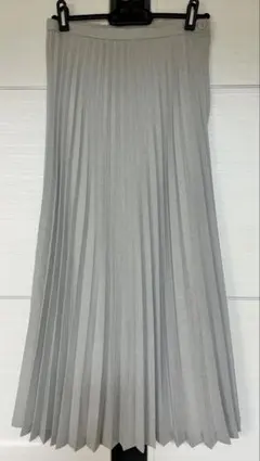 グレー 灰色 プリーツロングスカート 新品