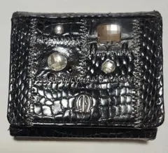 未使用品☆MICHELANGELOミケランジェロ☆ 刺繍ビーズ装飾 三つ折り財布 未使用品☆MICHELANGELOミケランジェロ☆ 刺繍ビーズ装飾 三