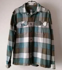 patagonia オーガニックコットン チェックネルシャツ M