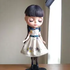 【ハンドメイド】22cmドールアウトフィット ロングワンピース サーカス柄①と⑦ ハンドメイド】22cmドールアウトフィット ロングワンピース サーカス柄