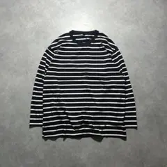 old uniqlo グランジ ボーダー ロンT 3XL Y2K 白黒