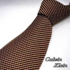 Calvin KleinCKラインネクタイシルク100クラシックビジネス90s