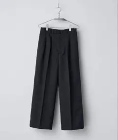 SEMI WIDE STRAIGHT WOOLY SLACKS