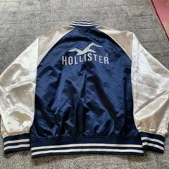 Hollister ナイロンジャケット M ネイビー/ホワイト