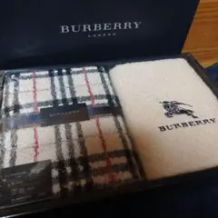 BURBERRY フェイスタオル2枚セット ①