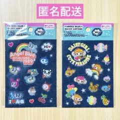 エンジェルブルー デイジーラバーズ デニムファブリックステッカー 2枚