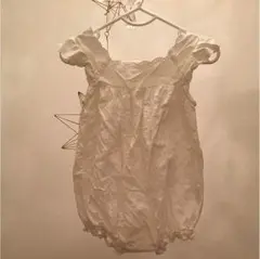 OLD NAVY  ホワイト レース ガーリー ロンパース 12-18