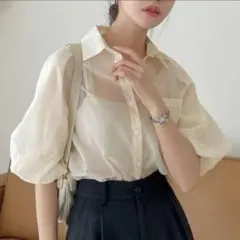 【未使用】SHEIN DAZY シースルー ビショップスリーブシャツのサムネイル