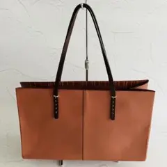 ESTINEエスティーヌ レザー バッグ　ハンドバッグ　肩掛け　ピンク