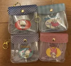 サンリオ　マイメロ　ポチャッコ キティ　スクエアミニポーチ　ファンシー