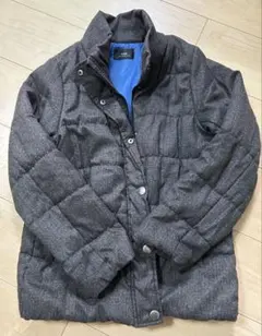 ダークグレー 中綿コート ジャケット ジッパーボタン　中綿ダウン　キッズコート