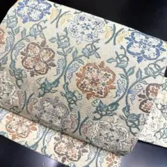 9-196 名古屋帯 九寸 美品 正絹 着物 名古屋仕立て