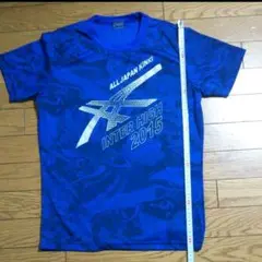 ASICS 青 Tシャツ INTER HIGH 2015